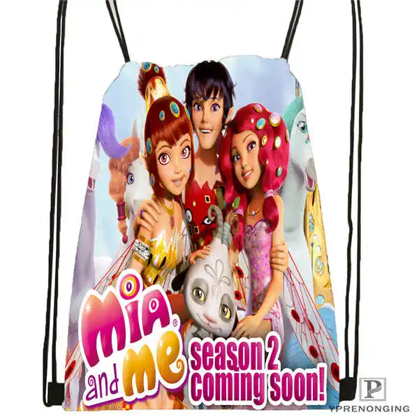 Custom My and Magic Me походная сумка на шнурке милый рюкзак для детей(черная спинка) 31x40 см#180531-04-01 - Цвет: Drawstring Backpack