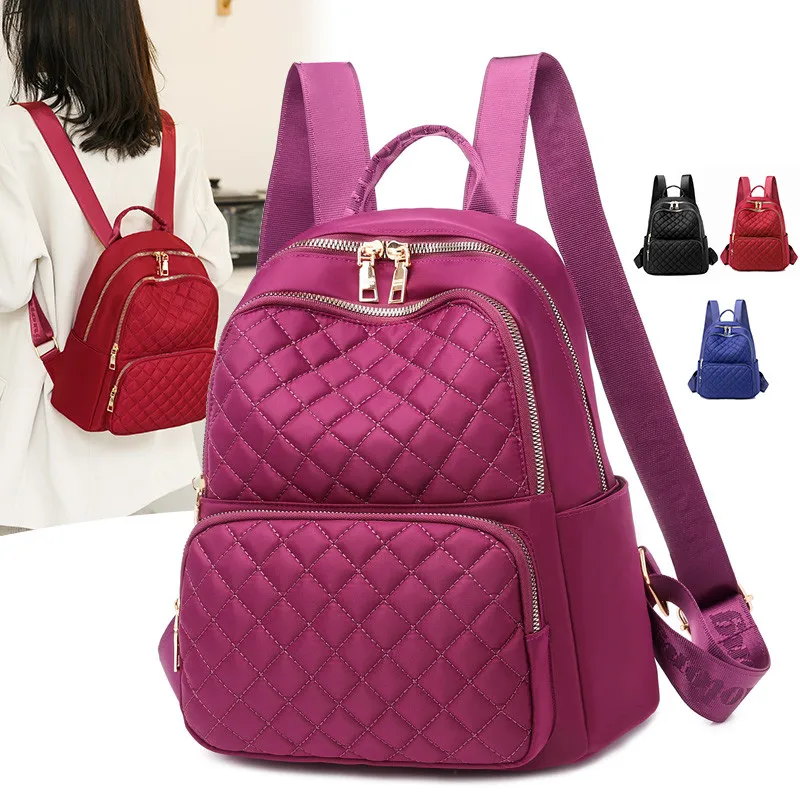 Luxury Designer Anti Theft Women Backpack High Quality Durable Nylon School Shoulder Bag Fashion Casual Girls Travel Backpack