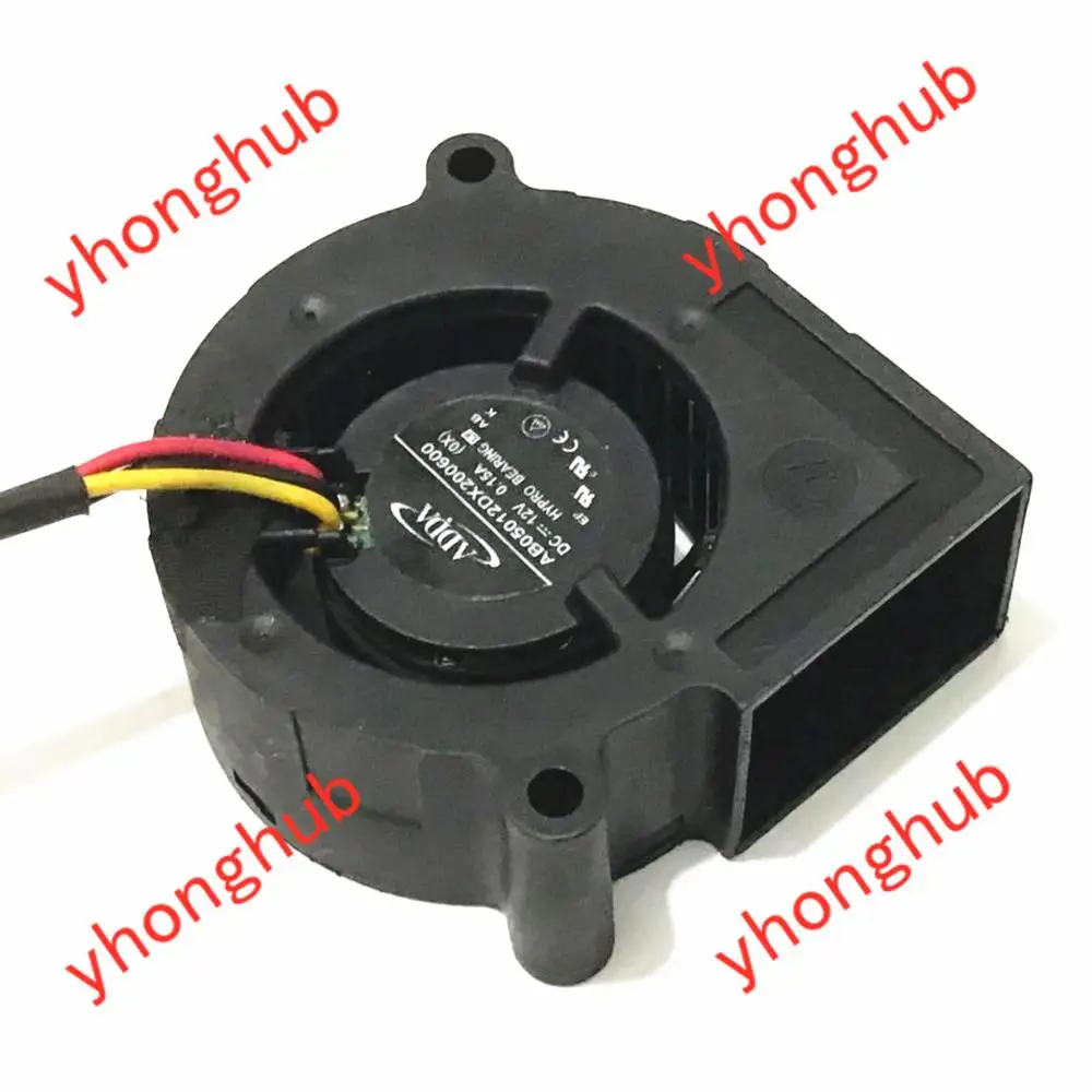 ADDA AB05012DX200600 DC 12V 0.15A 3 жильный Сервер вентилятор охлаждения|blower fan|12v dc blower fanserver fan |