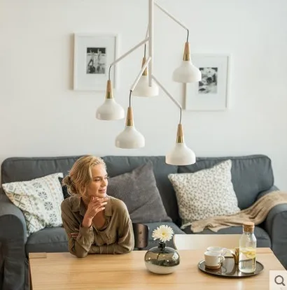 

Modern Nordic Minimalist Creative Hanging Lights Bar Lighting Living Room Lamps Dining Room Fixtures Restaurant Pendant Lights