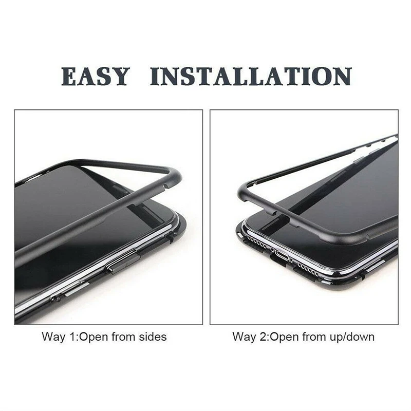 Hot Sale Mobile Phone Case Cover Magnetic Adsorption Tempered Glass for iPhone 11 Pro Max