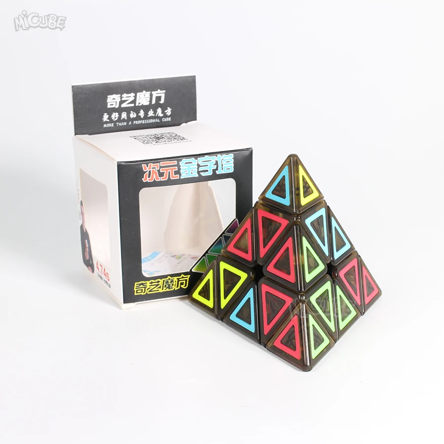 Пирамида куб 3x3 Qiyi Ciyuan Волшебные кубики цветной Pyraminxes Magic Скорость головоломка цветной игрушки для детей Cubo Magico