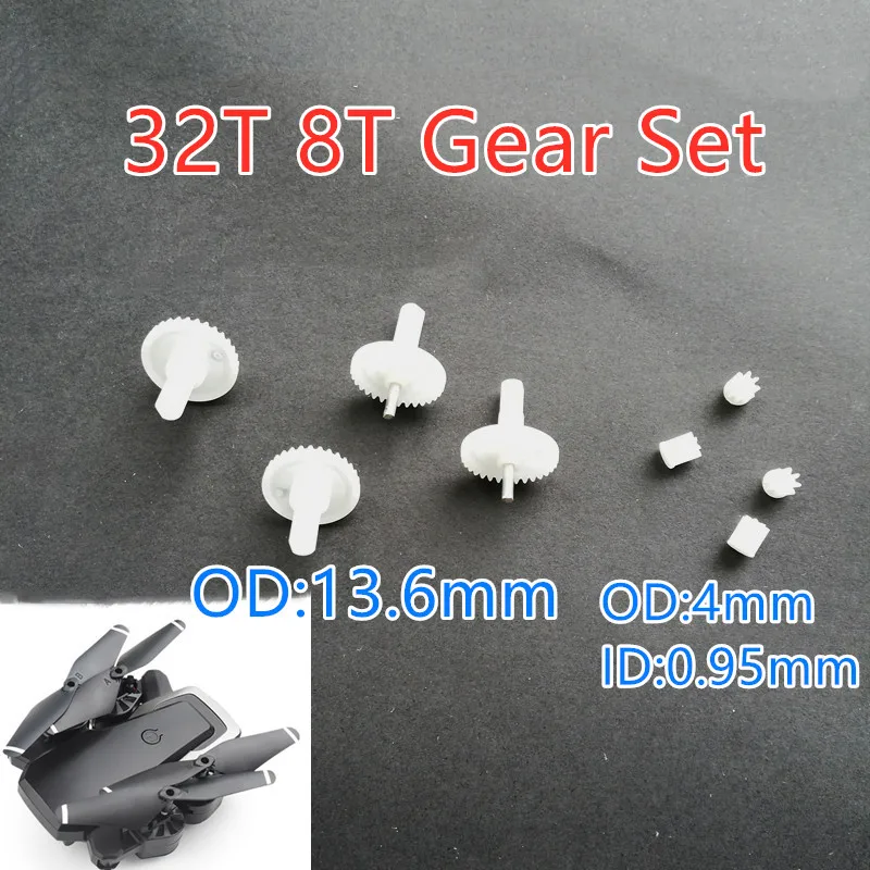 

LH X41 0.4M Bevel Pinions Gear 32 Teeth 14mm 8T Plastic 32T Crown Gears For Folder Quadcopter Airplane Spare Parts