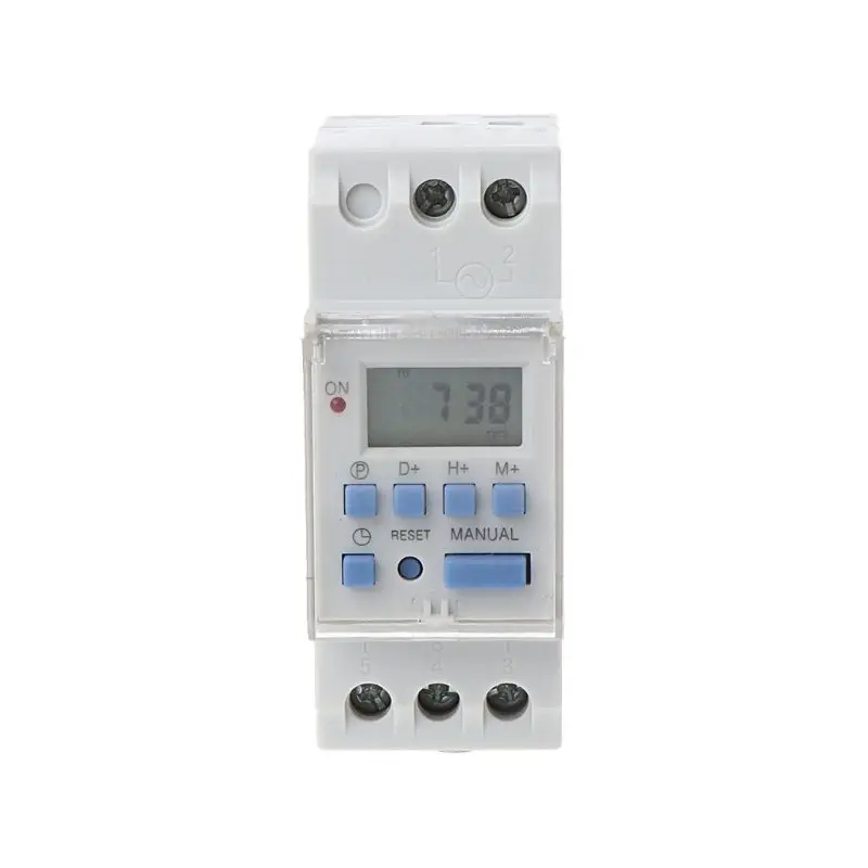 

AC220V 16A Programmable Digital Timer Switching Relay Control Din Rail Mount