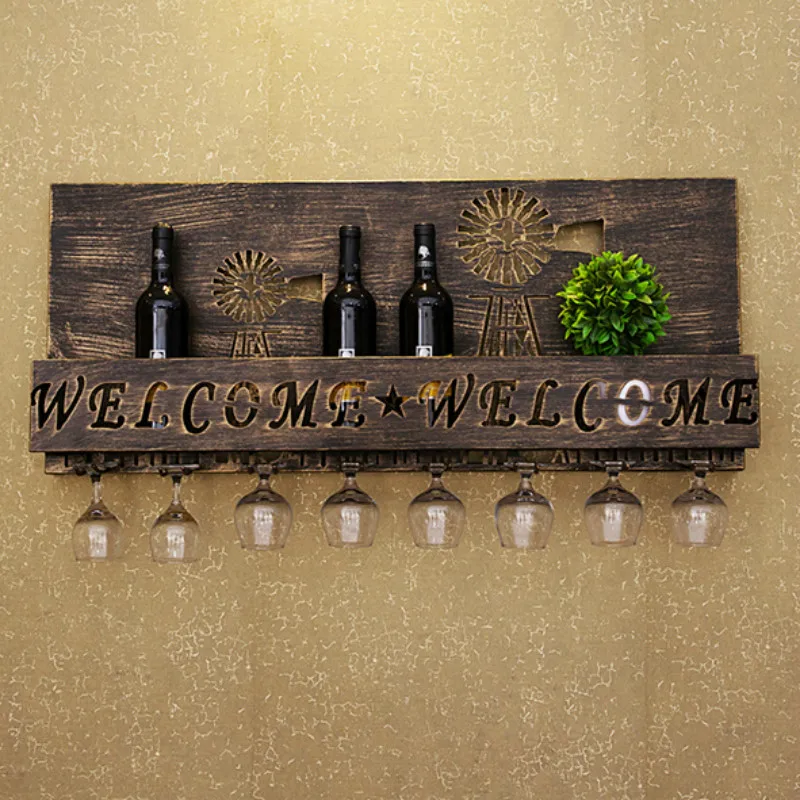 Винные держатели в скандинавском ретро стиле, настенный винный стеллаж, железная художественная стена, крепится на бокалы для шампанского, бокал, стойка для ресторана, бара, украшение
