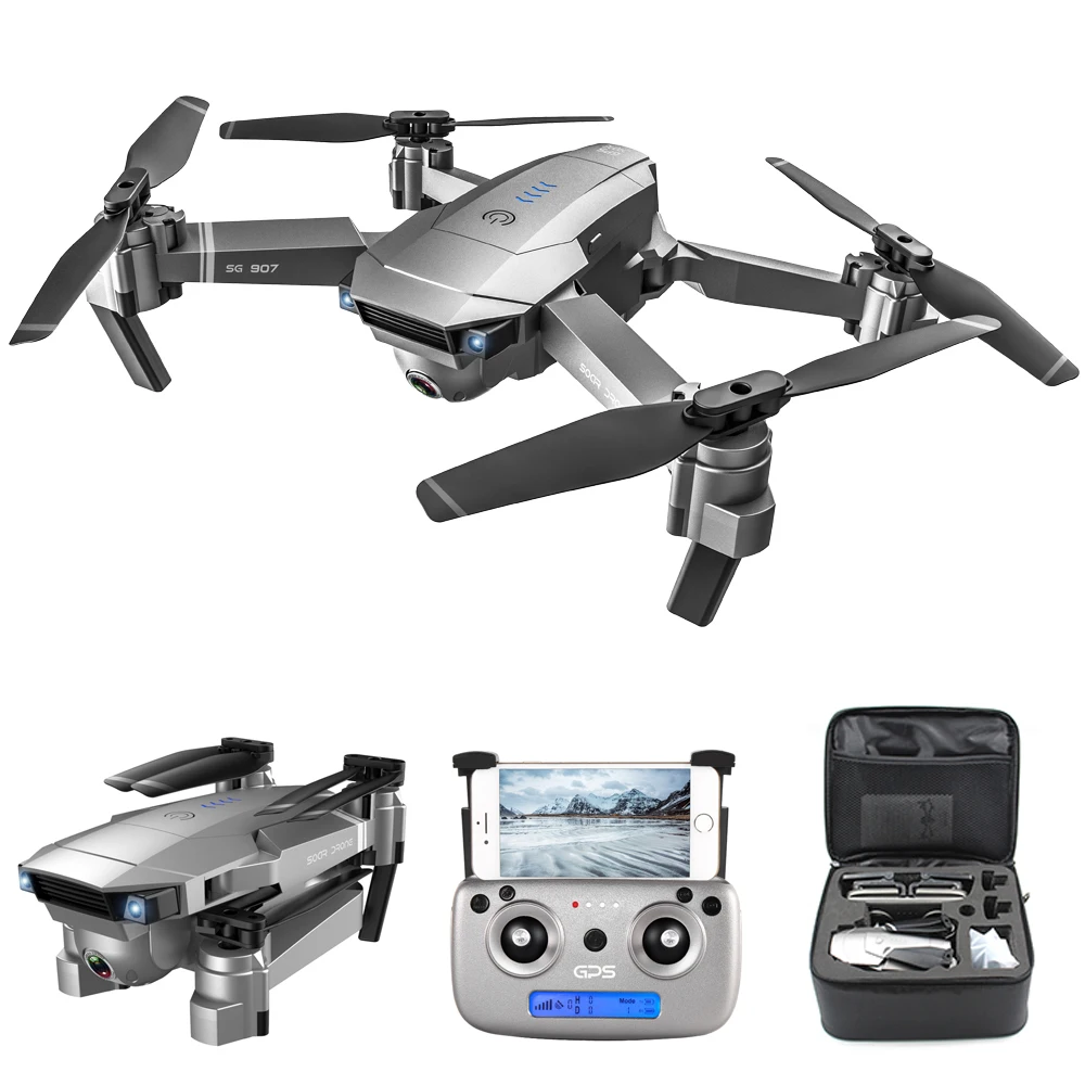 Складной GPS Квадрокоптер SG907 Wi Fi FPV RC с камерой Ultra HD 4K /1080P оптическое