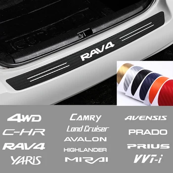

Car Carbon Fiber Trunk rear bumper protection Stickers for TOYOTA Camry COROLLA YARiS Ralink REIZ CROWN Prius VVTi TRD C-HR RAV4