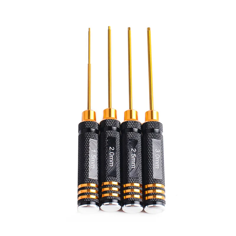 4 шт. Набор отверток с шестигранным винтом титановое покрытие закаленные