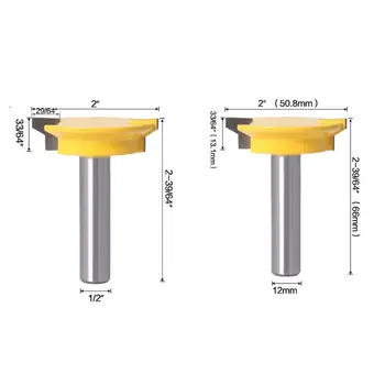 

12mm 1/2″Shank Carbide Drawer Molding Router Bit Tenon Knife Wood Milling Cutter Door Woodworking Tool