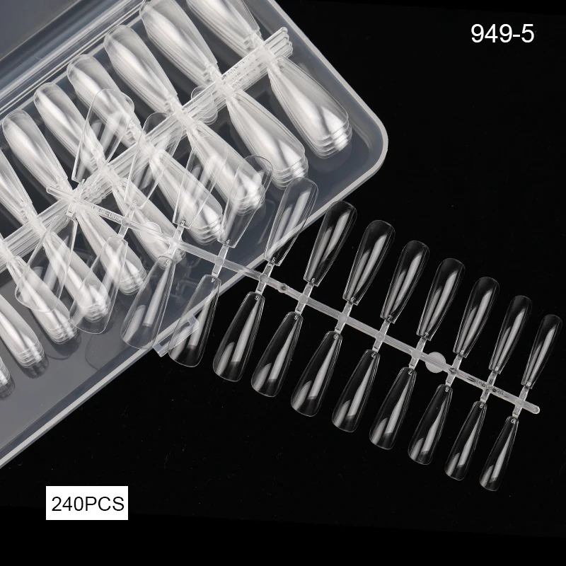 HNUIX 240pcs Long Coffin False Nails Ballerina Nail Tips Full Cover Acrylic Clear Nails Natural False Nails For Gel Nails tool HNUIX 240pcs Long Coffin False Nails Ballerina Nail Tips Full Cover Acrylic Clear Nails Natural False Nails For Gel Nails tool