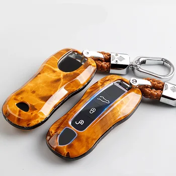 

Marble ABS Car Key Case for Porsche Panamera 2017 2019 Cayenne 2018 Keychain Bag Remote Fully Enclosed Key Fittings