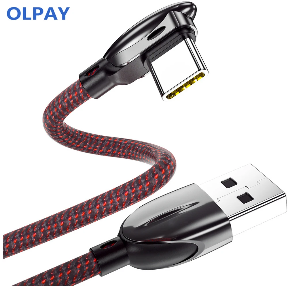 USB кабель для быстрой зарядки 3 А 90 градусов|Кабели мобильных телефонов| |