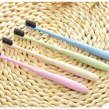 Мягкая портативная зубная щетка с бамбуковым углем, отбеливающая Мягкая щетина, Экологически чистая бамбуковая зубная щетка для ухода за полостью рта, зубная щетка