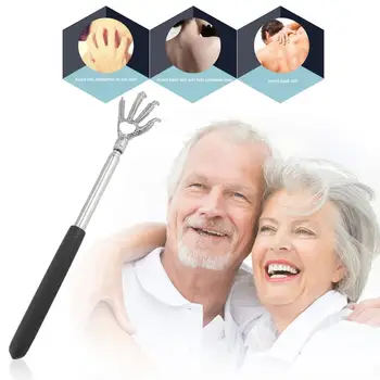 

Compact Telescopic Claw Stainless Steel Massager Back Scratcher Adjustable Back Scratching Massage Hand Claw Protective Stinger