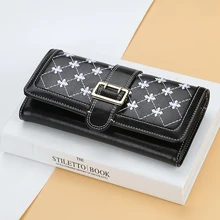 Best Offers Hot sale Women's wallet versatile simple long clutch bag four-leaf clasp embossed mobile phone bag Best Offers Hot sale Women's wallet versatile simple long clutch bag four-leaf clasp embossed mobile phone bag