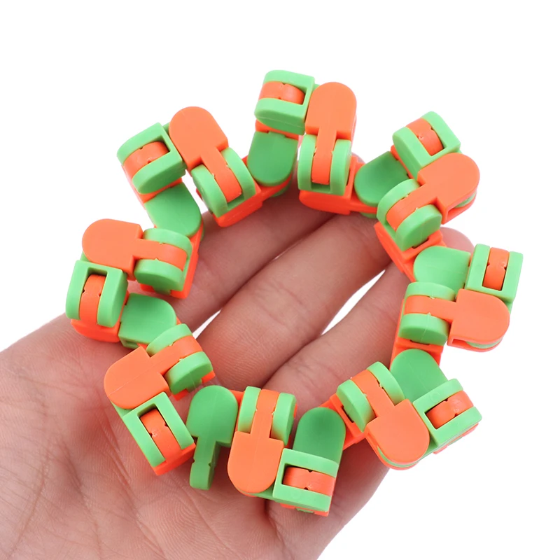 picture Wacky Track Tricks 1pc wacky tracks snap and click fidget toys kids autism snake puzzles classic sensory toy