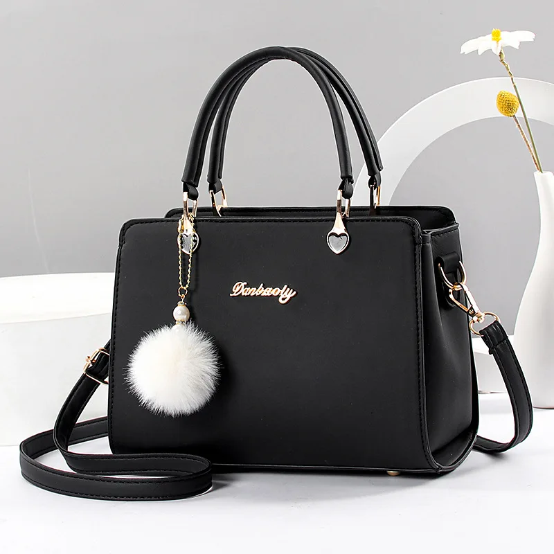 Bridal bag 2023 new female bag Korean version of simple style one-shoulder diagonal bag female bag solid color fashion handbag