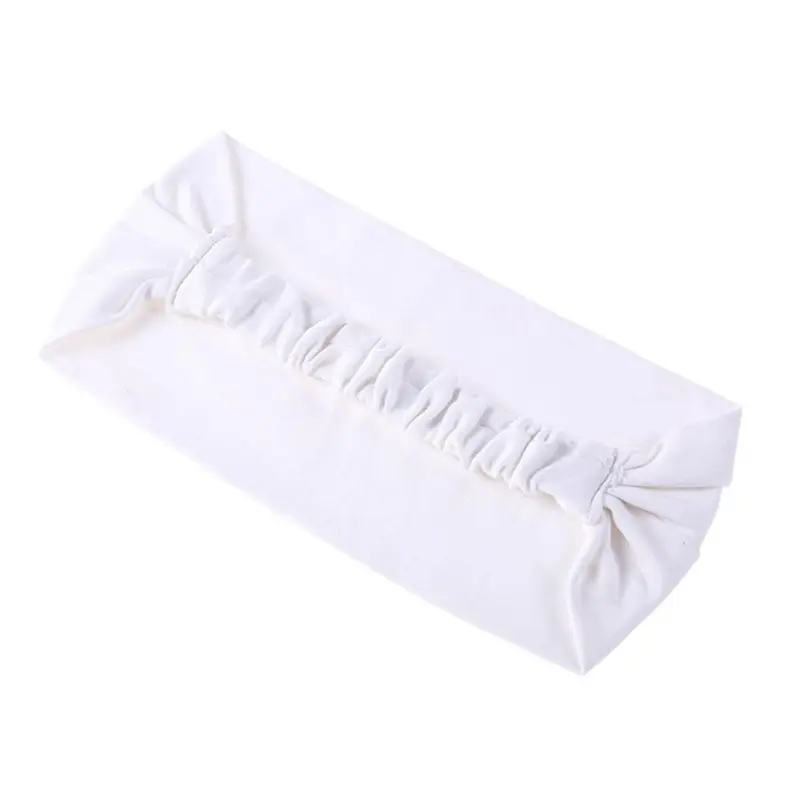 Women Men Multifunction White Cotton Headband Non-Slip Elastic Sports Sweatband Moisture Wicking Workout Yoga Hairband Bandana - Цвет: White