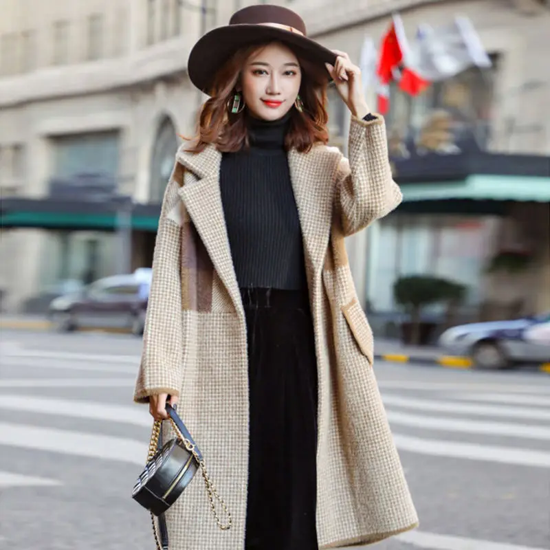 Women Thick Warm Faux Mink Fur Long Coat Female