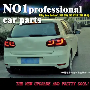 

For vw golf 6 taillights 2009-2013 R20 model For VW golf MK6 led rear lights car styling cover drl+signal+brake+reverse