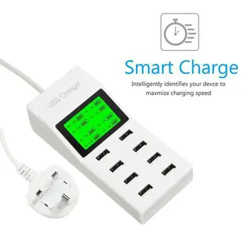 

Smart 8 Port USB Charger LED Display Fast Charging For iPhone iPad Samsung Huawei Xiaomi Mobile phone