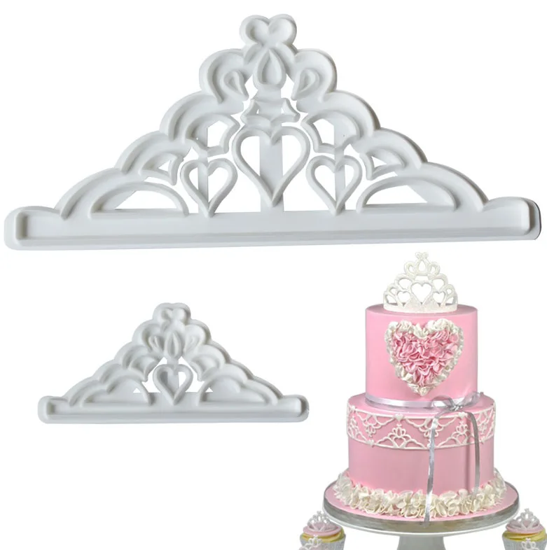 

2pcs 3D Craft Baroque Crown Silicone Molds Cake Border Fondant Mold DIY Cake Decorating Tools Candy Clay Chocolate Mould