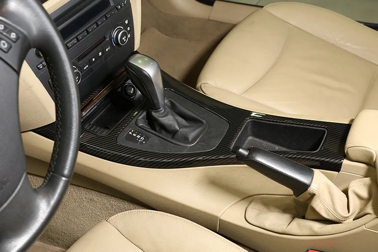 Для BMW E90 E92 2005-2012 3 серии левый руль ABS углеродное волокно центральная консоль переключения передач рамка автомобиля аксессуары