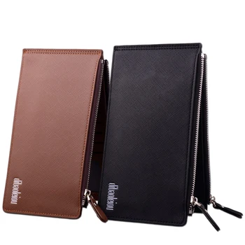 

PU Leather Men's Bussiness Wallets Quality Zipper Coin Mobile Phone Pocket Long Style Purse For Men Card Holder Hasp Wallet