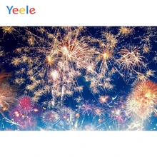 Yeele Christmas Colorful Fireworks New Year Background Vinyl Baby Portrait Photography Backdrop For Photo Studio Photophone