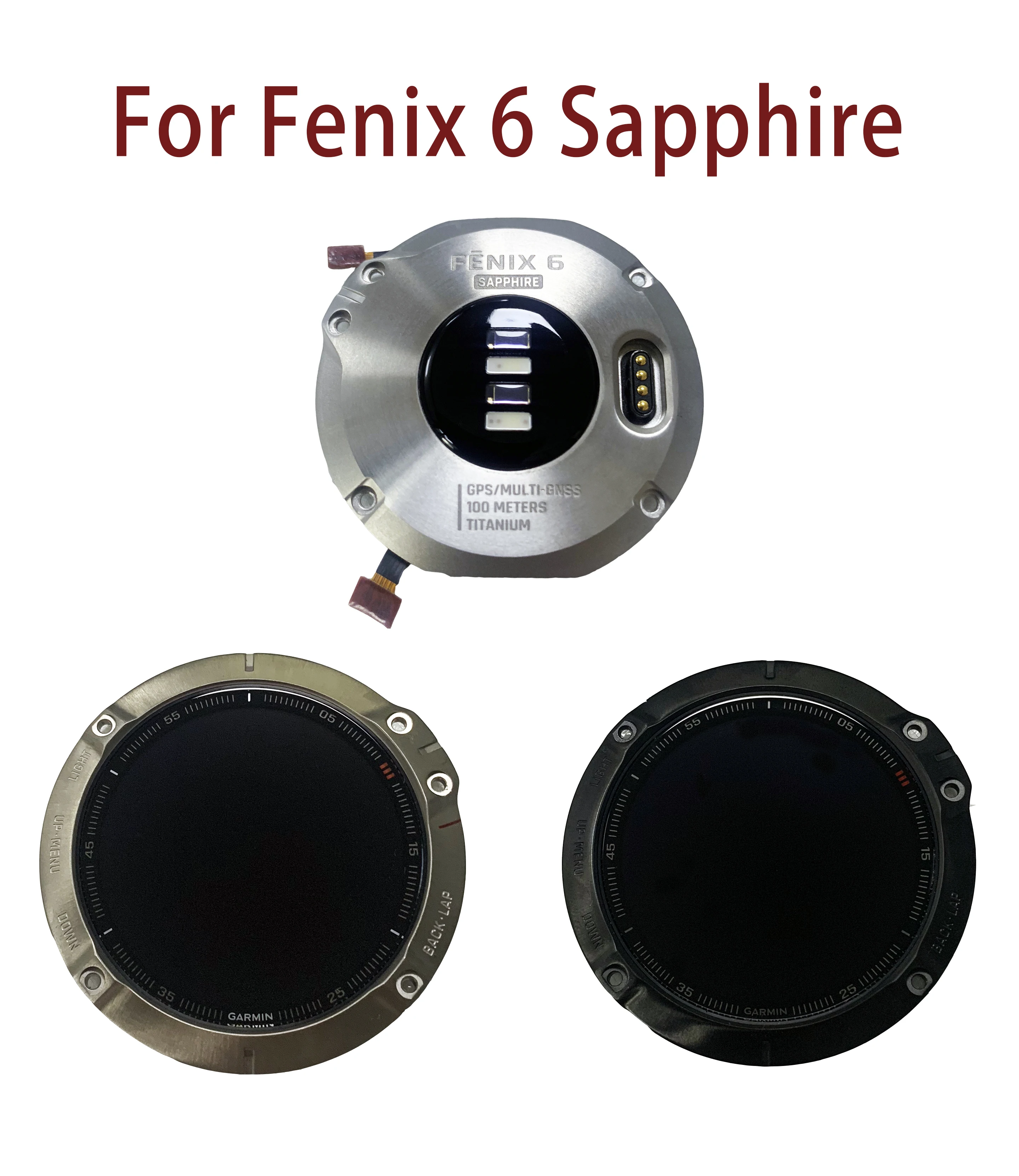Carcasa trasera de pantalla LCD para GARMIN Fenix 6 Sapphire Fenix6  Sapphire Silver/Carbon, Panel de reparación de piezas deportivas|Pantalla  LCD de portátil| - AliExpress