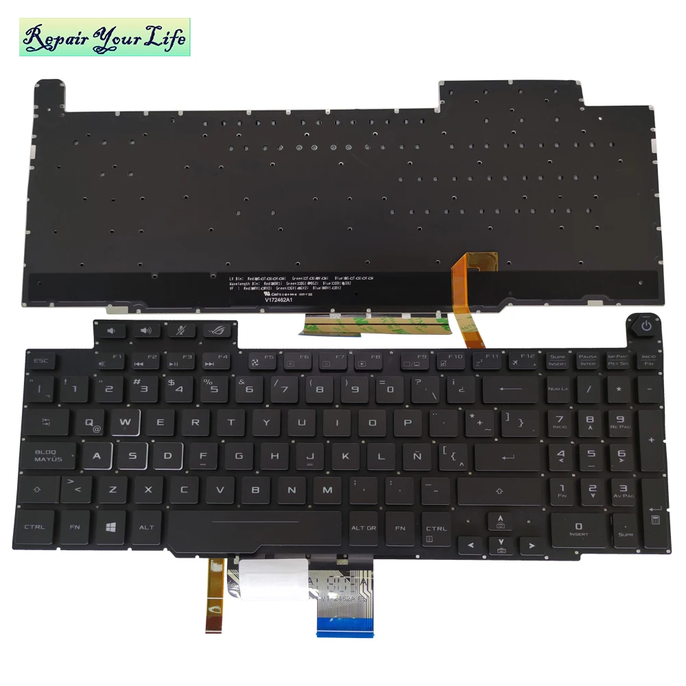Substituição Teclados para Asus Rog Gm501 gm Gm501gm Gm501gs Backlight Teclado la Layout Latino Preto Notebook kb Original Novo - Imagem 6