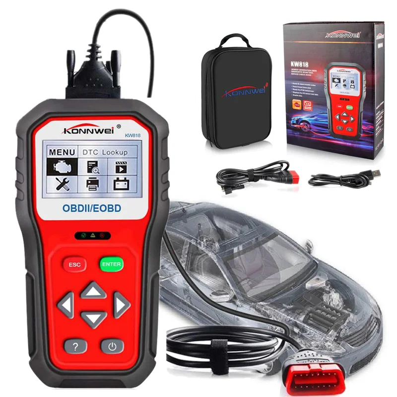 Диагностический сканер OBDII ODB2 EOBD на Muliti language 12 В тестер для проверки двигателя