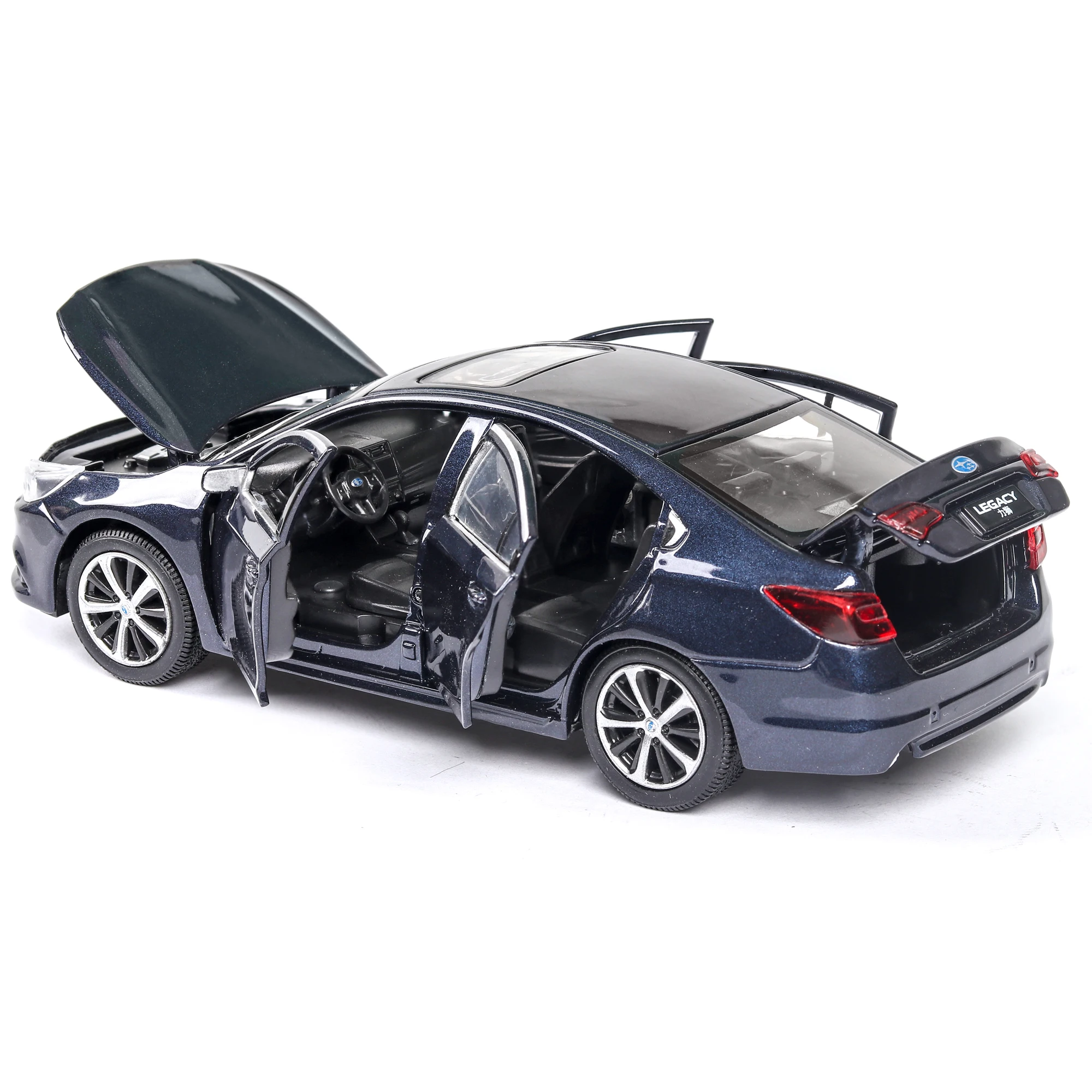 1:32 Subaru Legacy открывающая дверь со звуком и светильник детская Игрушечная модель автомобиля из сплава для детей подарки горячая распродажа