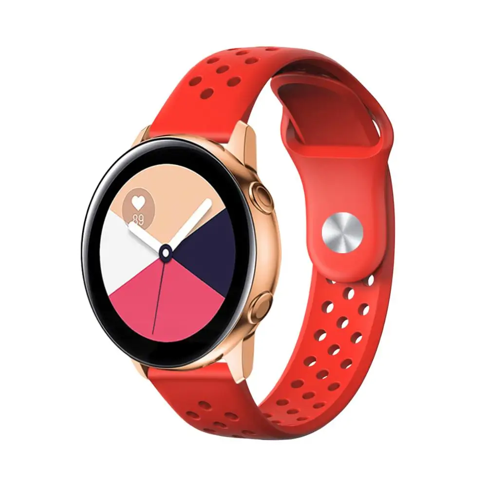 20 мм силиконовый ремешок для Galaxy Watch, активные спортивные часы, браслет на запястье для Galaxy Watch Active 2 Amazfit GTR Galaxy Watch