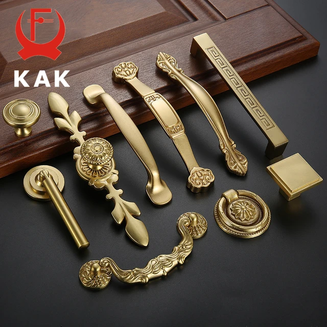 KAK-tiradores de gabinete de bronce antiguo Vintage, pomos de cajón de  jaula de pájaros ahuecados, tiradores de puerta de armario, manija de  muebles - AliExpress