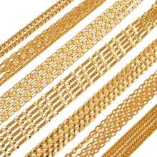 Anniyo цвета золота форме плетённого кольца для Для женщин девушки металлическая ручка для составления ожерелья Арабские Ювелирные изделия в африканском стиле Ближнего Востока#009206