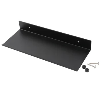 

40cm Black Bathroom Shelf Wall Mount Shelving Space Saving Rustproof Extra Strong Floating Shelves Storage Rack