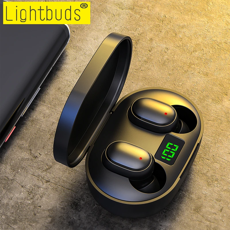 TWS-наушники E6S Bluetooth светодиодный дисплеем беспроводные наушники стереонаушники
