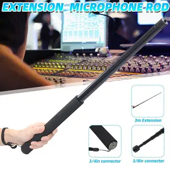 

Microphone Boom Pole Extensible Micro Mic Stand Holder 5 Section Boompole Extension Recording Accessories Stereo Video