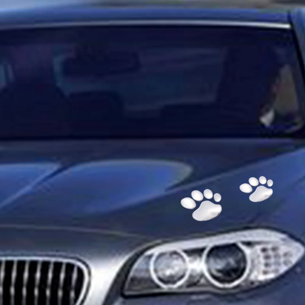 Creative 3D Animal Paw Foot Pattern Sticker Car Window Bumper DIY Accessories Home Decoration Decal