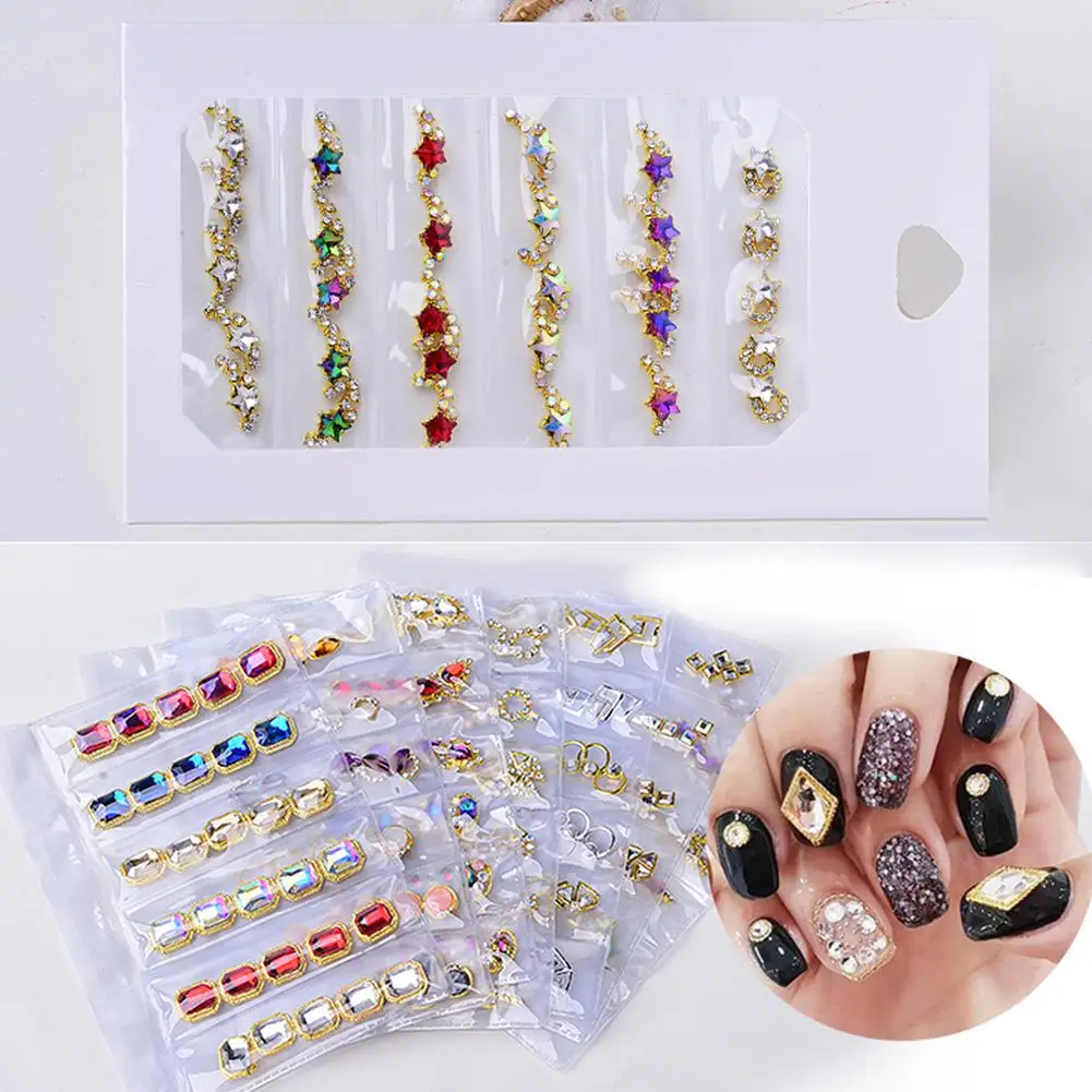 

Fashion DIY Nail Art Crystals Stones Shiny Gems Manicure Nail Decorations Korean Style Nails Makeup Decor