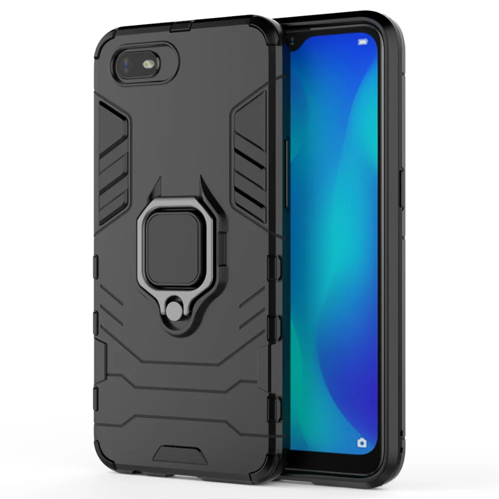 Чехол для OPPO Realme C2 роскошное кольцо задняя крышка подставка противоударный чехол