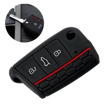 

New Soft TPU Wear-resistant Car Key Case Cover For Volkswagen VW Golf 7 mk7 Seat Ibiza Leon FR 2 Altea Aztec For Skoda Octavia