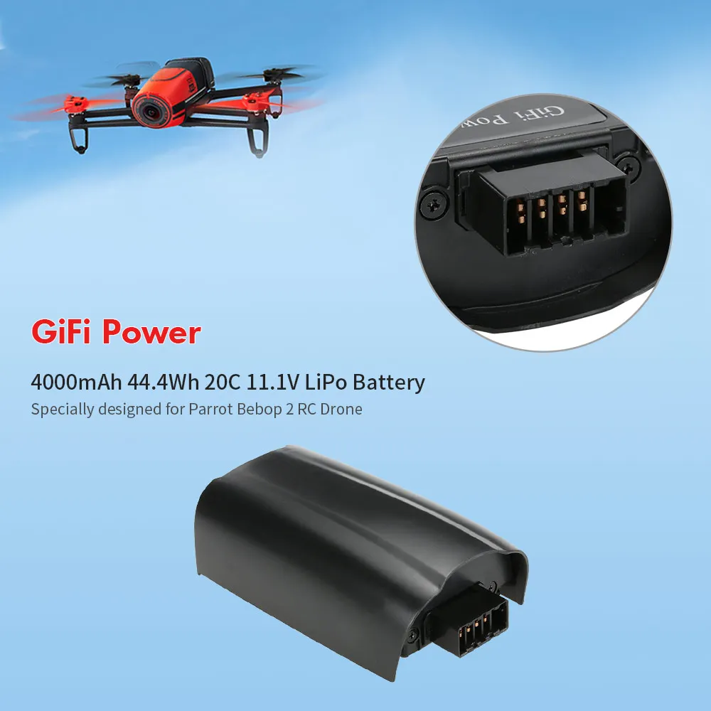 Batería recargable para Dron Parrot Bebop 2, 4000mAh, 11,1 V|Kits de de dron| - AliExpress
