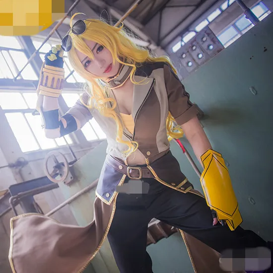 

Anime Part IV "Yellow" Trailer Yang Xiao Long cosplay costume long coat with shoe covers D