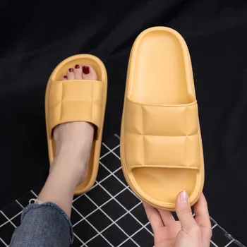 사계절 여성 야외 두꺼운 바닥 연인 아치 홈 슬리퍼 욕실 미끄럼 방지 내마모성 한 단어 걸레 고무 남성 신발