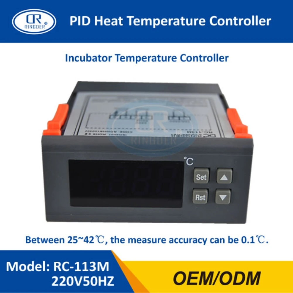 RINGDER регулятор температуры для инкубатора цифровой 220 В 50 Гц 0 1c PID|regulator flow|regulator