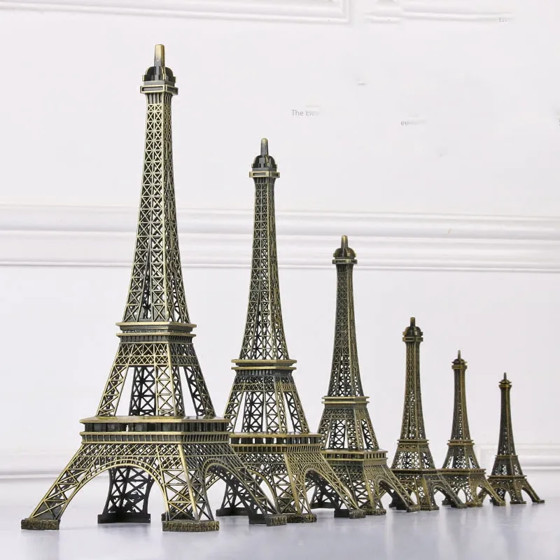 5cm 48cm Paris Eiffel Tower Figurine Statue Metal Crafts Vintage Model