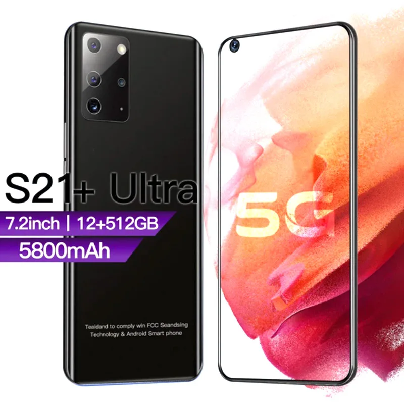 100% Original Galay S21+Ultra 7.3Inch Smartphone Global Version 4G/5G Android 10.0 16MP+32MP 12GB+512GB Celulares 5800mAh Unlock