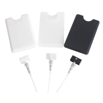 

20ml Card Shape Plastic Perfume Sprayer Refillable Empty Bottle Flat Type Fine Mist Atomizer Portable Liquid Container